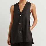 Fiona | Sleeveless Buttoned Set