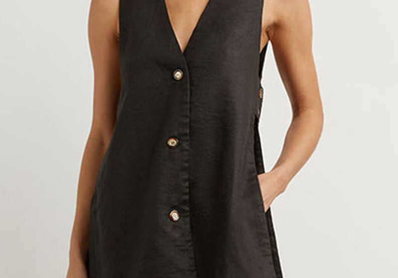 Fiona | Sleeveless Buttoned Set