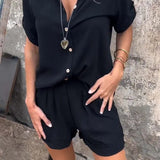 Melda | Lightweight Buttoned Set