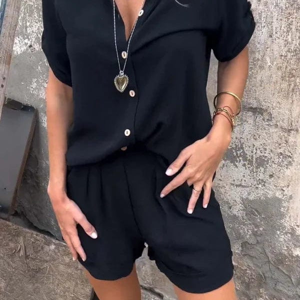 Melda | Lightweight Buttoned Set