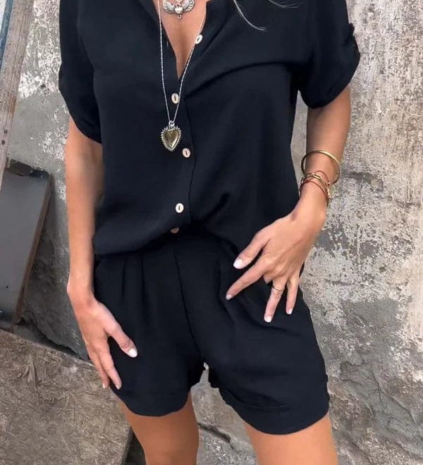 Melda | Lightweight Buttoned Set