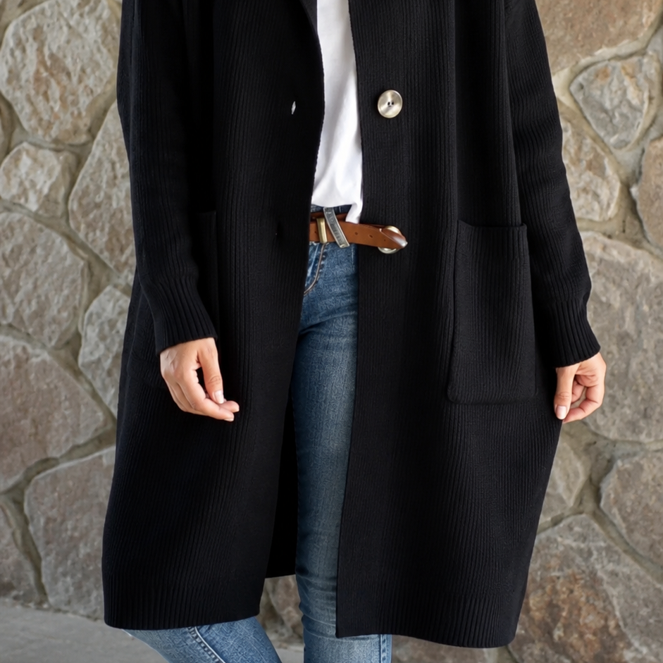Simone | Long Hooded Cardigan