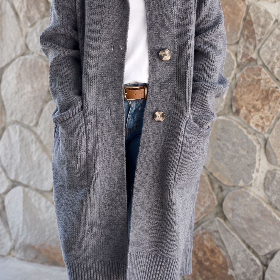 Simone | Long Hooded Cardigan