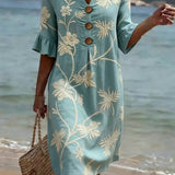 Casual Floral Print Dress