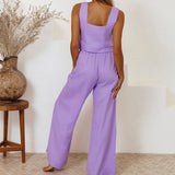 Megan | Minimalist Top & Flared Trousers Set