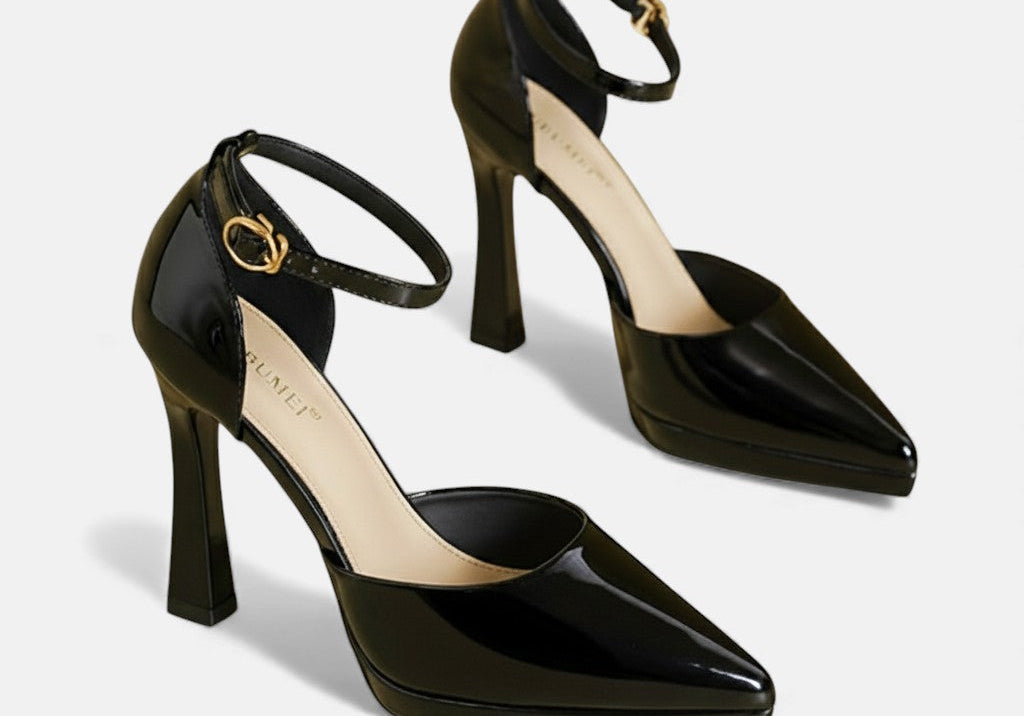 Evette Leather Heels