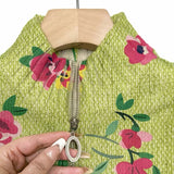 Dagmar™ | Cardigan with Blossoms on Lime