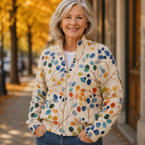 Claudia™ | Cardigan with Watercolor Leaves