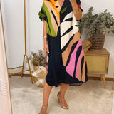 Rianna | Abstract Print Dress