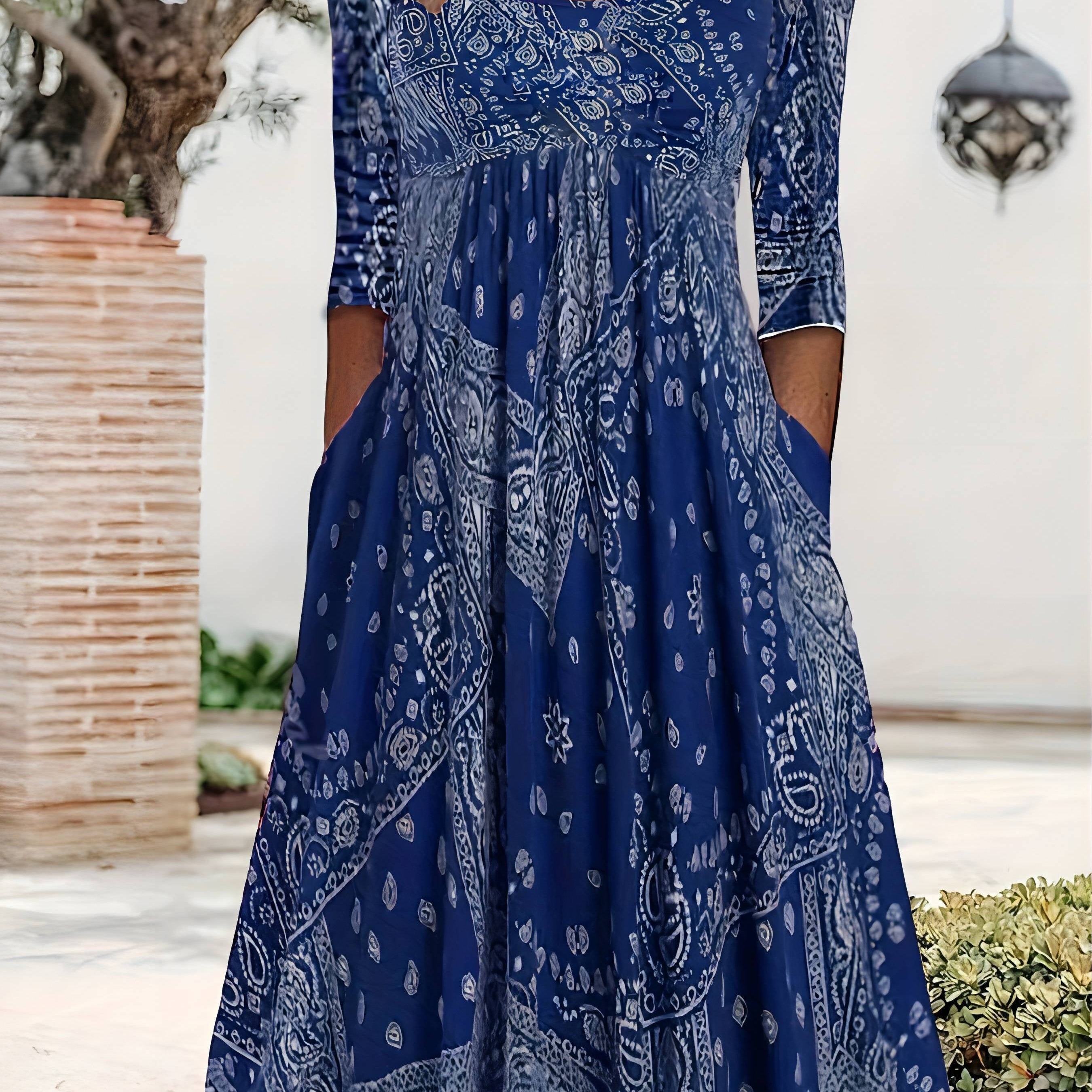 Elowen | Casual Long-Sleeve Midi Dress