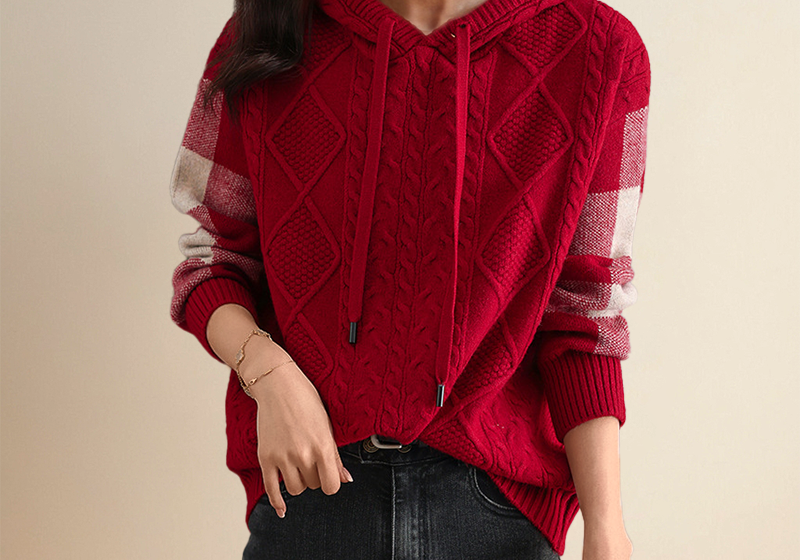 Emily | Cable-Knit Hooded Jumper
