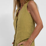 Aira | Buttoned Waistcoat & Wide-Leg Trousers Set