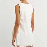 Fiona | Sleeveless Buttoned Set