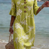 Casual Floral Print Dress