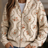 Hannelore™ | Cardigan with Delicate Floral Vines