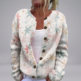 Bree - Foxglove Print Cardigan