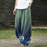 Apolline – Green Wide-Leg Trousers