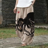 Amandine – Wide-Leg Trousers with Nautical Print