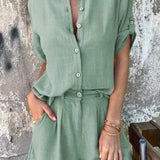Melda | Lightweight Buttoned Set