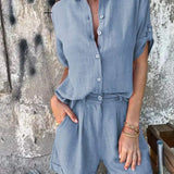 Melda | Lightweight Buttoned Set