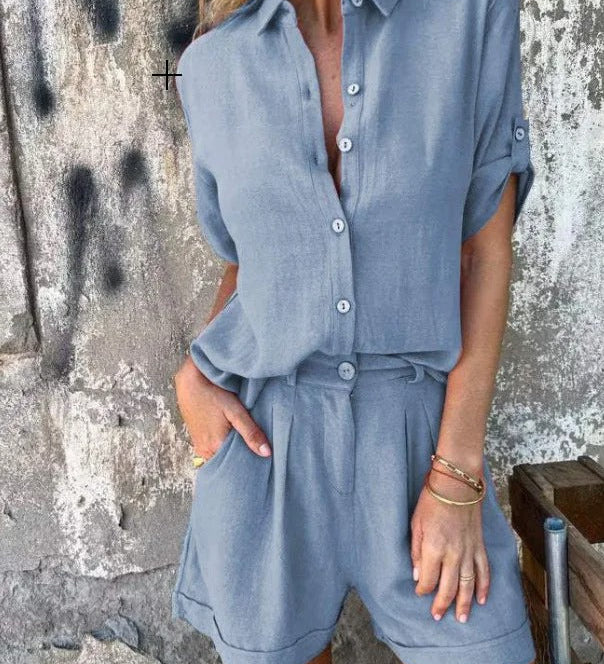 Melda | Lightweight Buttoned Set