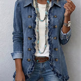 Dagmar™ | Blazer in Blue with Ruffles
