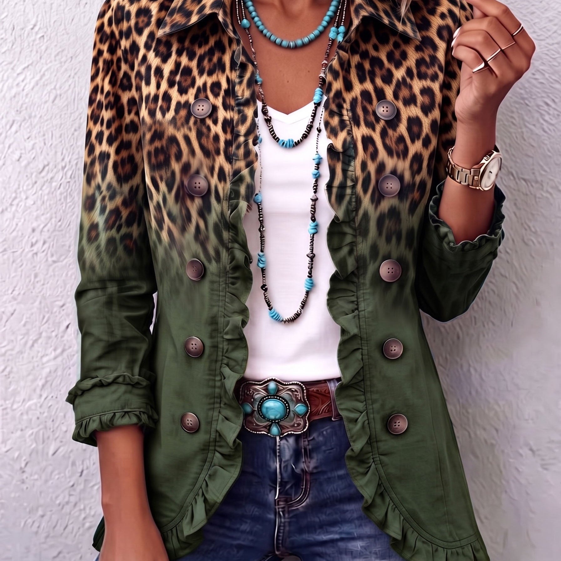 Barbara™ | Blazer in Leopard Ombré