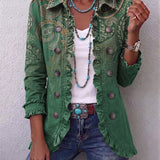 Marion™ | Blazer in Green with Paisley