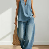 Frauke - Zweiteiliges Denim-Set