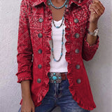 Martina™ | Blazer in Red with Bandana Print