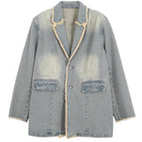Rita™ | Oversized Blazer in Distressed Look