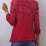 Martina™ | Blazer in Red with Bandana Print