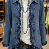 Dagmar™ | Blazer in Blue with Ruffles