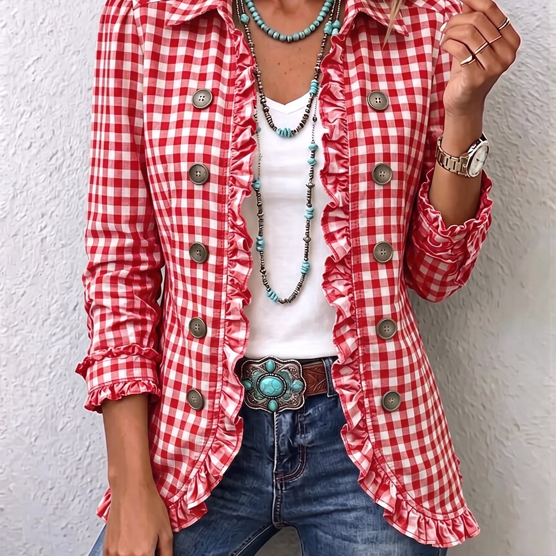 Elke™ | Blazer in Vichy Check