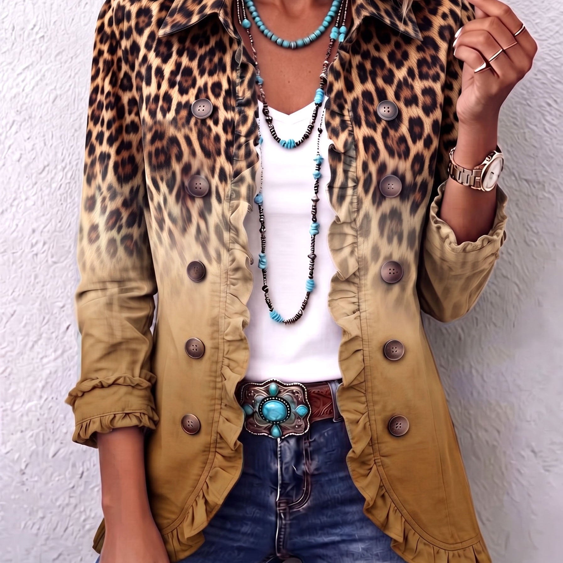 Barbara™ | Blazer in Leopard Ombré