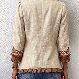 Heike™ | Blazer in Cream with Trim
