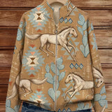 Beate™ | Cardigan with Horses & Cacti