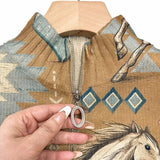 Beate™ | Cardigan with Horses & Cacti