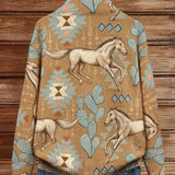 Beate™ | Cardigan with Horses & Cacti