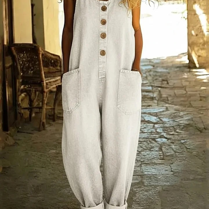 Gerda - Vintage Washed Denim Overalls