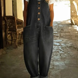 Gerda - Vintage-Washed Denim Overall