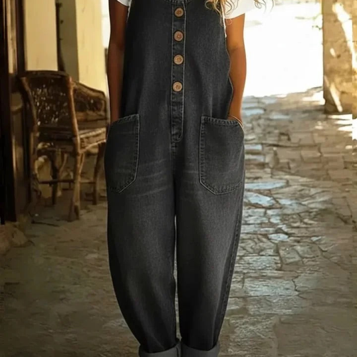 Gerda - Vintage Washed Denim Overalls
