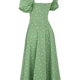 Aviana | Floral Puff-Sleeve Dress