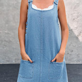 Britta - Lässiges Denim-Trägerkleid