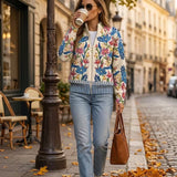 Heike™ | Cardigan with Folk Flowers