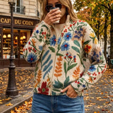 Heike™ | Cardigan with Folk Flowers