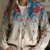 Franziska™ | Cardigan with Feathers & Blossoms